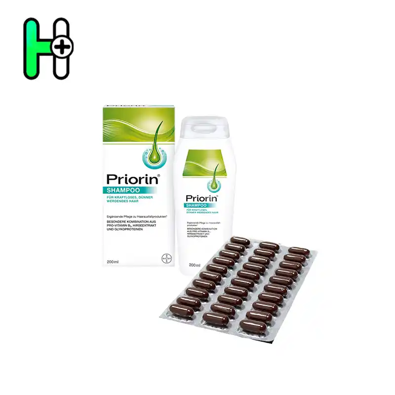 پک شامپو و قرص ضد ریزش موی پریورین المان | priorin Bayer