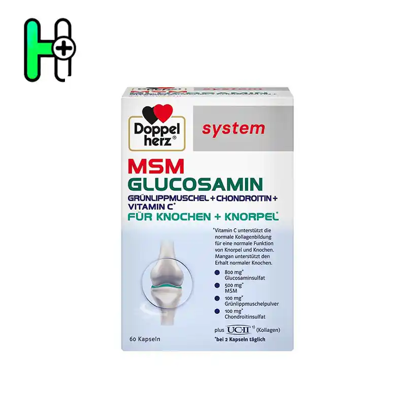 کپسول Doppelherz System MSM + Glucosamin – حمایت از مفاصل و استخوان‌ها