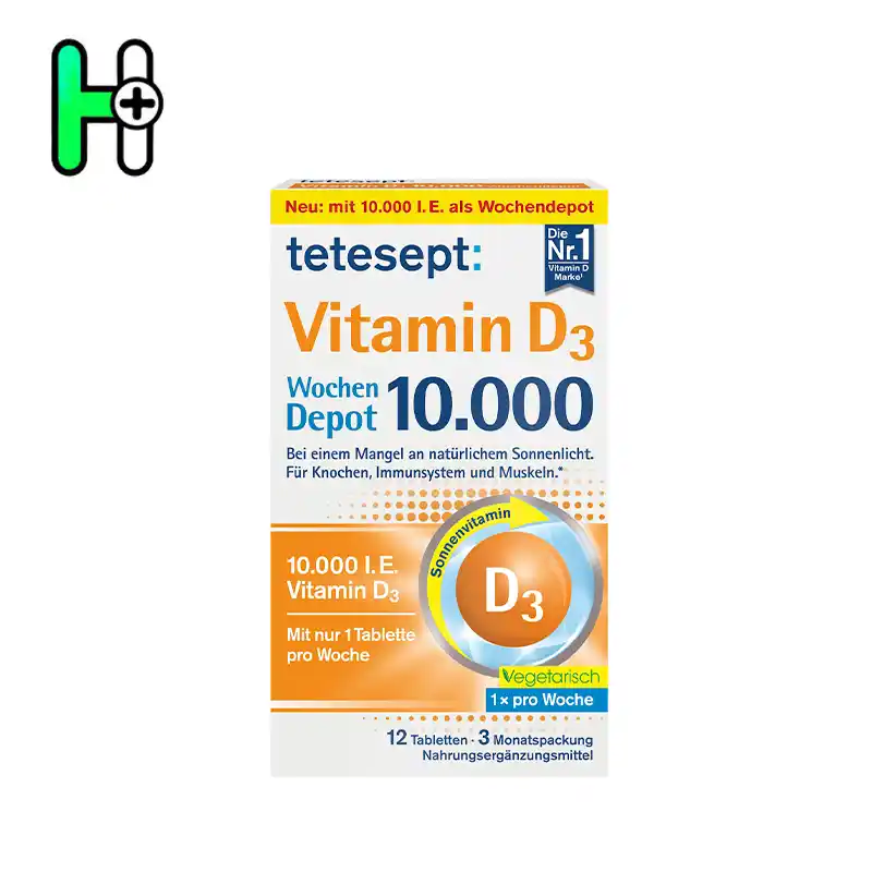 قرص ویتامین D3 هفته‌ای 10,000 تتسپت | Tetesept Vitamin D3 10.000 I.E