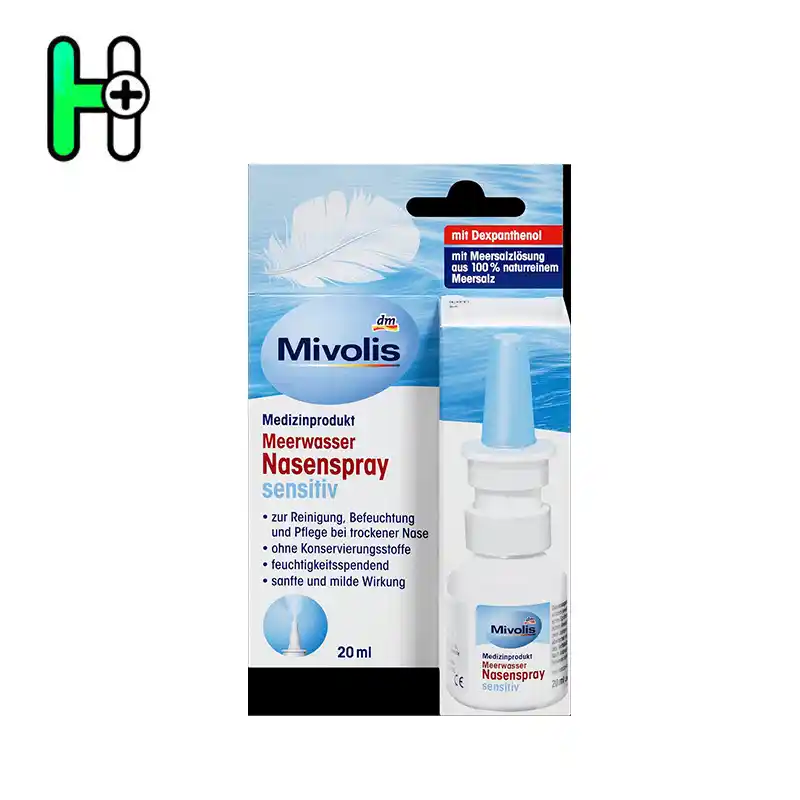 اسپری بینی آب دریا Mivolis با فرمولی حاوی دکسپانتنول (Dexpanthenol) و محلول آب‌دریای طبیعی، یک انتخاب ایده‌آل برای مرطوب‌سازی، پاکسازی و تسکین مخاط بینی خشک و تحریک‌شده است.