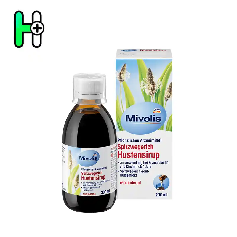 شربت ضد سرفه Spitzwegerich Hustensirup از برند Mivolis یک داروی گیاهی مؤثر با عصاره خالص گیاه بارهنگ (Spitzwegerichkraut-Fluidextrakt) است که برای کاهش تحریکات گلو و تسکین سرفه استفاده می‌شود.