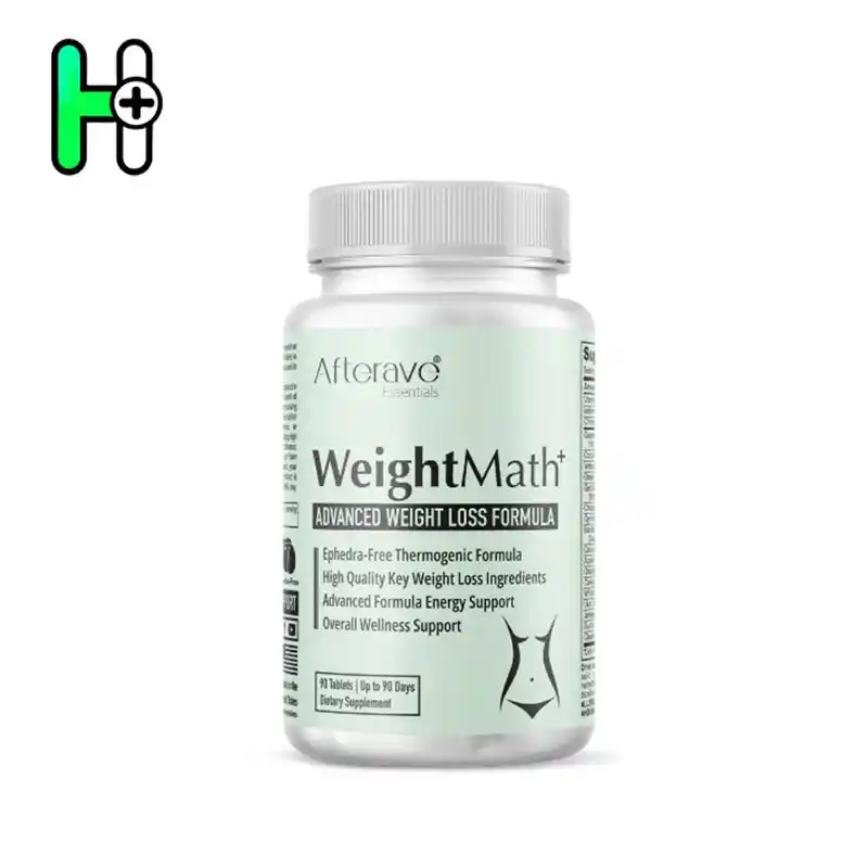 WeightMath+ یک مکمل تخصصی برای کاهش وزن از برند Afterave Essentials است. این محصول با فرمولاسیونی بدون افدرین (Ephedra-Free) و ترکیبات ترموژنیک طبیعی طراحی شده تا متابولیسم بدن را افزایش داده، چربی‌سوزی را بهبود ببخشد و در عین حال انرژی لازم برای فعالیت‌های روزانه را فراهم کند.