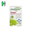 مکمل Ginkgo از برند آلمانی altapharma، ترکیبی گیاهی و تقویتی برای حمایت از عملکرد مغز، حافظه و تمرکز است. این مکمل با عصاره جینکگو بیلوبا، زینک (روی) و ویتامین‌های گروه B (B1، B2، B12 و پانتوتنیک اسید) فرموله شده