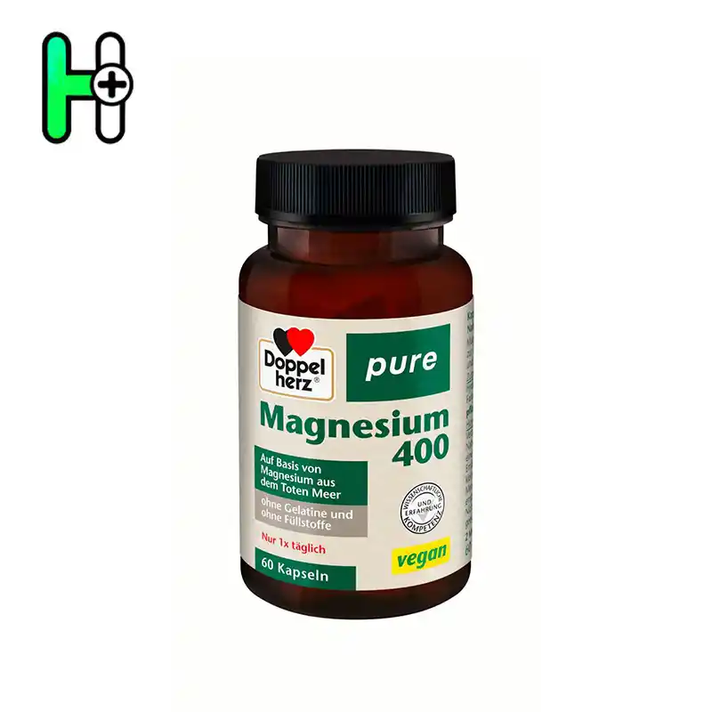 قرص منیزیم400 قوطی داپل هرزDoppelherz aktiv Magnesium 400 Kapseln