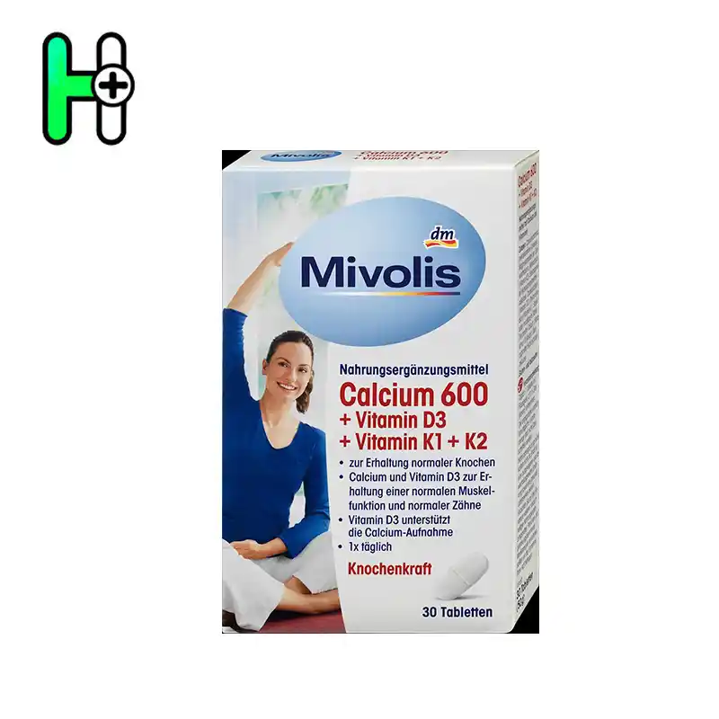 قرص کلسیم600 + D3+ K1 + K2 میولیس | Mivolis Calcium 600 + D3+ K1 + K2