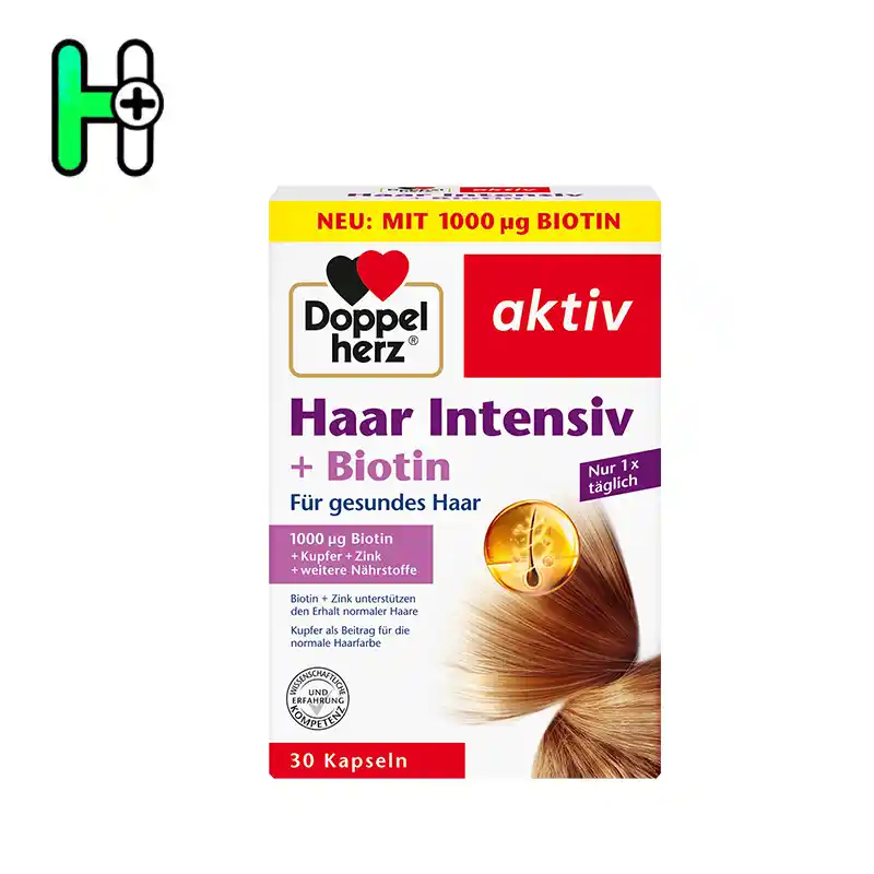 مکمل تخصصی رشد و سلامت مو Doppelherz aktiv Haar Intensiv + Biotin