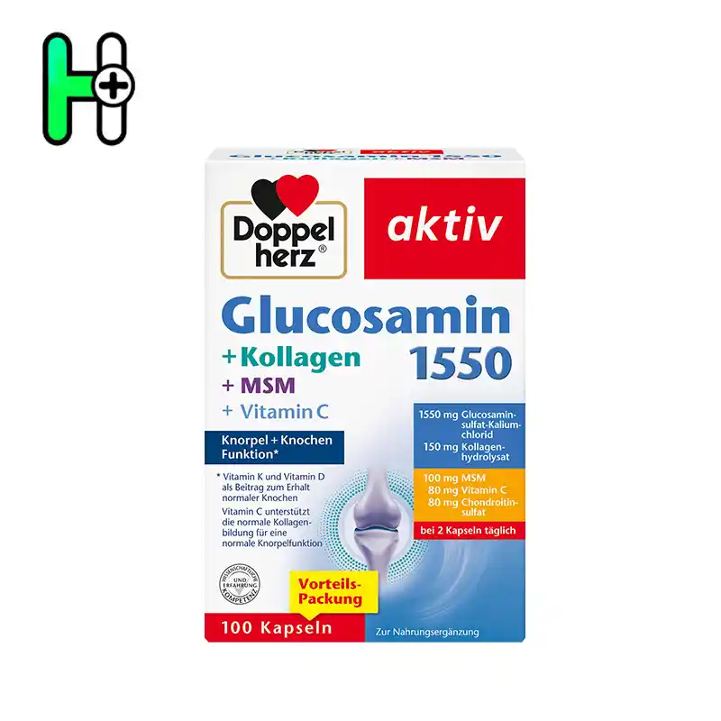 Doppelherz aktiv کپسول گلوکزامین 1550عددی100 داپل هرزGlucosamin 1550